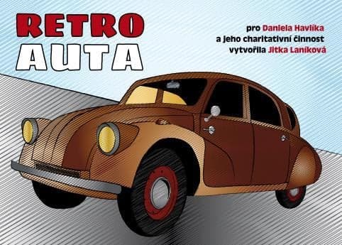 Veselá pastelka Colouring book retro cars