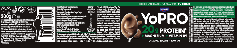Danone YoPRO Protein puding s čokoládovo-lískooříškovou příchutí