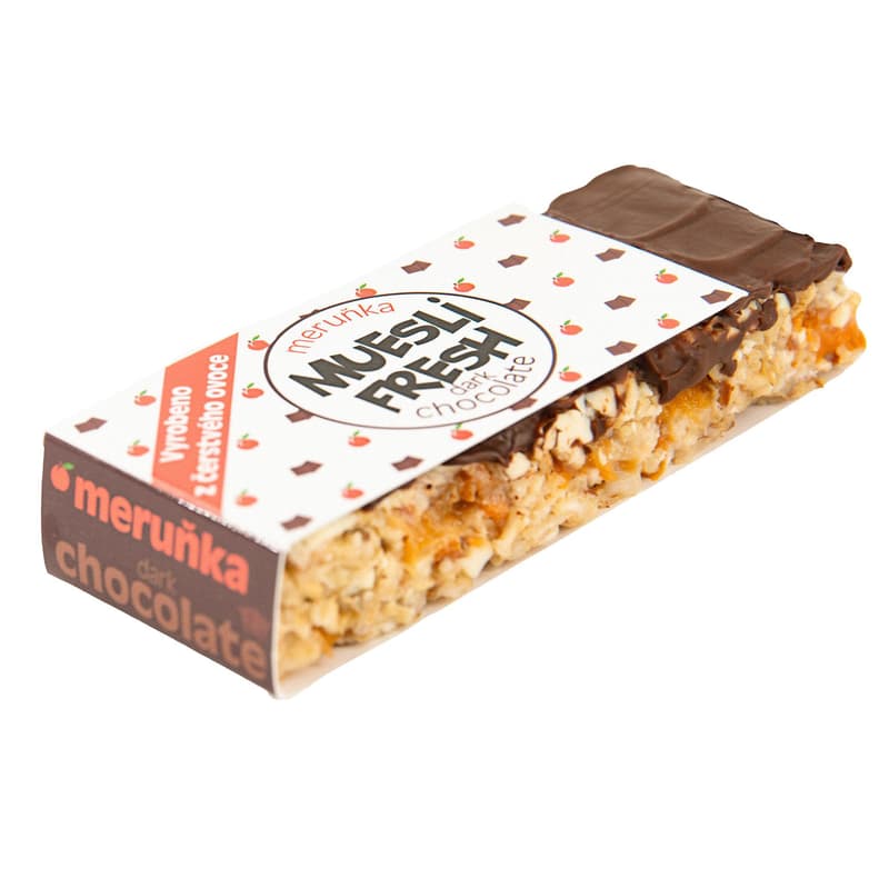 Muesli Fresh tyčinka meruňka-hořká čokoláda (1 kus)
