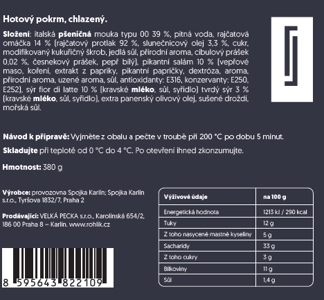 Pizza Salámová ze Spojky Karlín