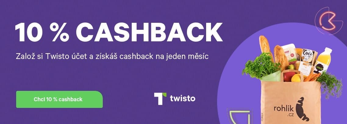 Cashback 10% z každého nákupu pro nové uživatele Twisto
