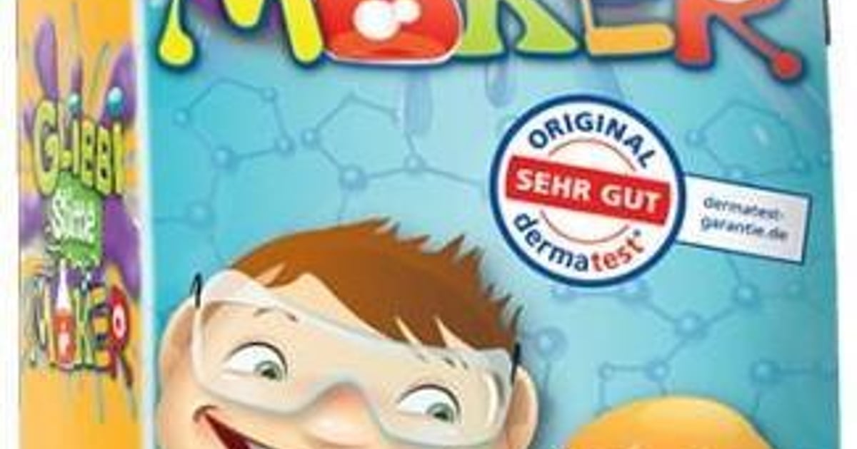 Simba 105953226 - Glibbi Slime Maker, 3 Assorted Designs, Only One Item , Powder Transforms Water into Slime, Slime, Stir in a Bowl, Experiment, 50 g
