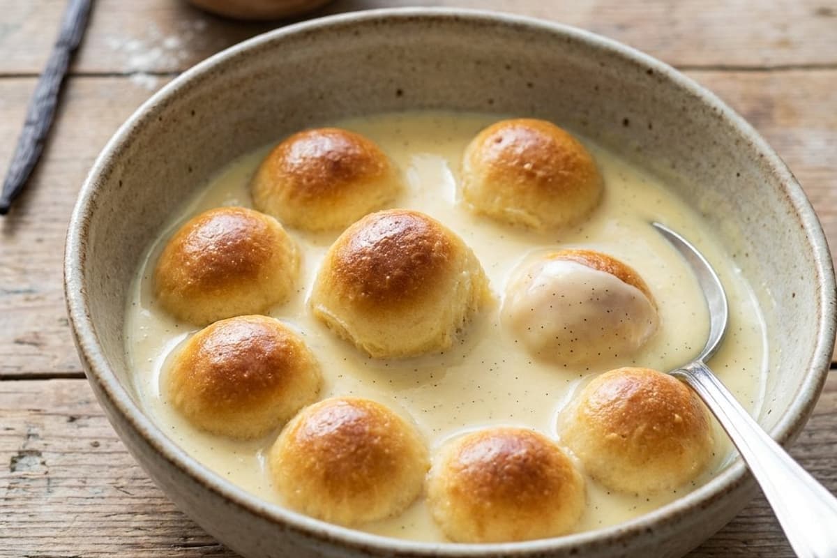 Dukátové buchtičky with vanilla cream
