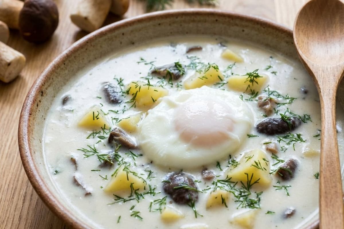 Kulajda with Poached Egg