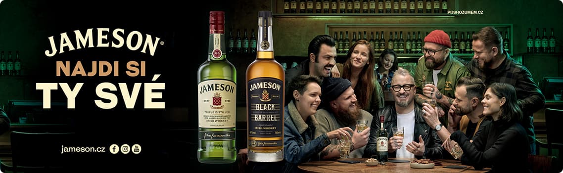 Přidejte se do Jameson týmu - dres Jameson zdarma k nákupu Jameson Irská whiskey 40 %