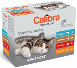Calibra Cat Premium Adult multipack pouch for cats 12×100 g