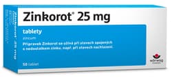 ZINCOROT 25MG uncoated tablets 50