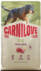 Carnilove True Fresh Granulated food for small adult dogs duck