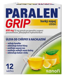 PARALEN GRIP HOT DRINK LEMON 650MG/10MG POR GRA SUS 12