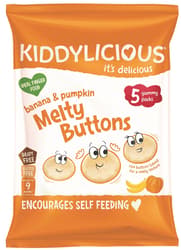 Kiddylicious Ovocno-zeleninové knoflíčky banán s dýní