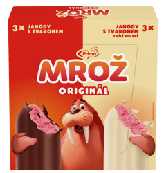 Mrož jahodový tvarohový v polevě multipack 6×45 ml