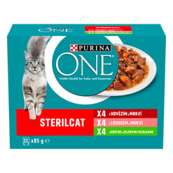 Purina ONE Sterilcat multipack selection in juice (12 × 85 g)