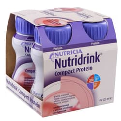 NUTRIDRINK COMPACT PROTEIN S PŘÍCHUTÍ JAHODOVOU Perorální roztok 4X125ML
