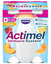 Danone Actimel Probiotic yogurt drink fruit sensation without added sugar 4x100 g