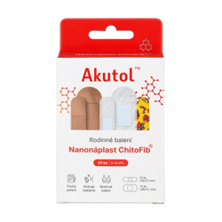 AKUTOL Nanonáplast ChitoFib Rodinné balení 25ks