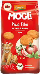 MOGLi organic pizza crackers with tomatoes and herbs 125 g with Demeter certification
