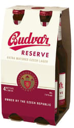 Budvar Reserve 4×0,33 l sklo