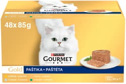 PURINA Gourmet Gold canned cat food chicken, tuna, turkey, rabbit pâté 48×85 g
