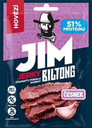 Jim Jerky biltong hovězí česnek