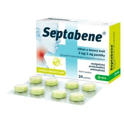 SEPTABENE CITRON A BEZOVÝ KVĚT 3MG/1MG pastilka 24