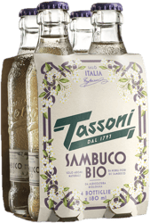 Tassoni Sambuco Bio 4×180ml sklo