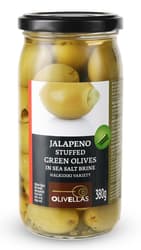 Greek green olives with JALAPEÑO