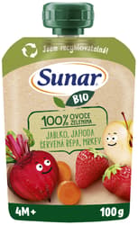 Sunar BIO Fruit and vegetable pouch apple, strawberry, beetroot, carrot