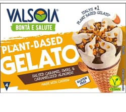 Valsoia Cashew Cone Salted Caramel 4×120 ml