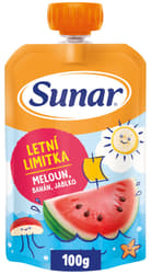 Sunar pouch apple, banana, watermelon 100 g, 6m+