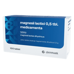 MAGNESII LACTICI 0,5 TBL. MEDICAMENTA 0,5G Tableta 100