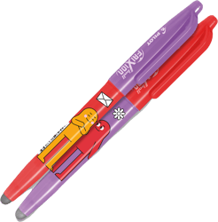 Pilot FriXion Ball Best Friends červená/ fialová, šířka stopy 0,35 mm, šířka hrotu 0,7 mm