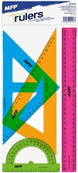 MFP Ruler for drawing set COLOURS 4 pieces