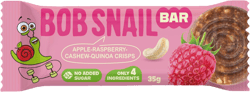 Šnek Bob Fruit bar apple, raspberry with cashews and quinoa