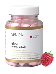 Venira Akné ve formě srdíček malina tbl.120