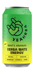 YEAHRBA Mate energy Minty Ananas perlivá – plech