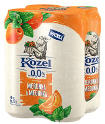 Velkopopovický Kozel Non-Alcoholic Beer Apricot & Lemon Balm 4 x 0.5L Can