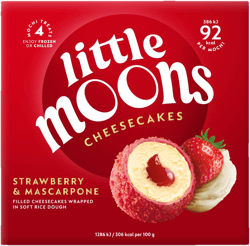 Little Moons Mochi cheesecake s jahodami a mascarpone