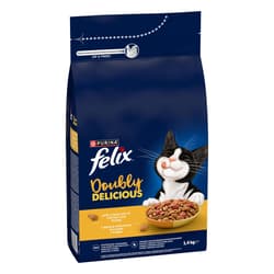 Felix Doubly Delicious granules for cats chicken and turkey with beetroot