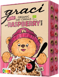 Graci BIO Dětské cereální malinové kroužky