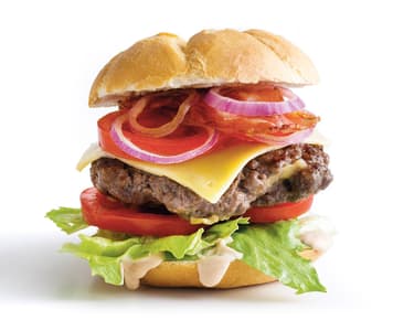 Hovězí burger se slaninou a sýrem