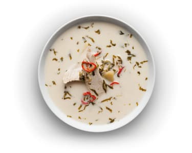 Kuřecí polévka s kokosovým mlékem