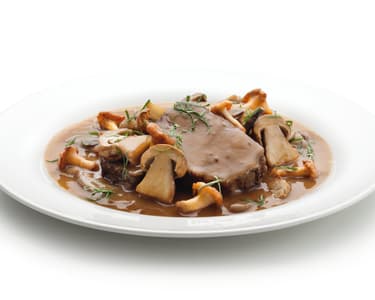 Beef Sirloin Steaks with Mushrooms