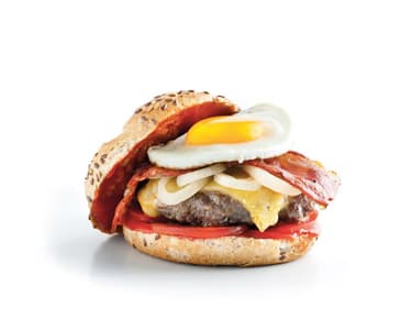 Burger s hovězím masem a vejcem