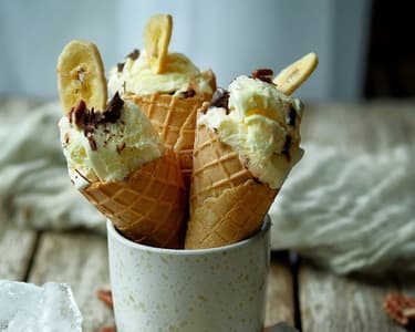 Banánová zmrzlina s tahini a solí