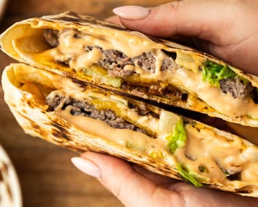 Cheeseburger crunch wrap