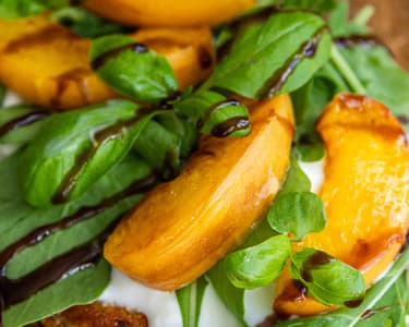 Toast with Burrata and Peaches