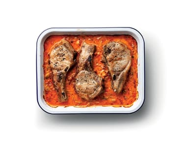 Vepřové kotlety s houbami