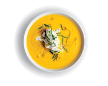 Mrkvový krém se zázvorem a ricottou