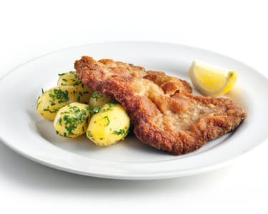 Pounded Schnitzel and Parsley Potatoes