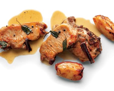 Vepřové kotlety s jablečným džusem